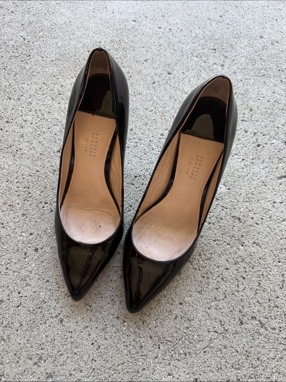 Barney’s New York Co-op Patent Leather Pointed Toe Pumps